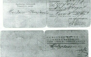 100 lat Pana Czesława Krajewskiego (na zdjęciu znajduje się dow&oacute;d osobisty z XX wieku)