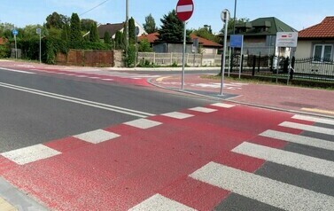 Otwarcie ul. Dąbrowskiego (na zdjęciu widoczne jest przejscie dla pieszych)