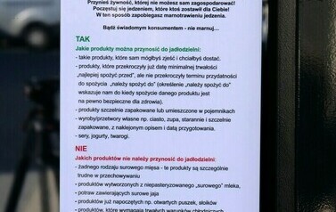 Uruchomienie "Jadłodzielni" (na zdjęciu znajduje regulamin jadłodzielnii)