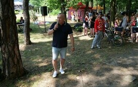 Piknik Rodzinny i otwarcie Wodnego Placu Zabaw (na zdjęciu znajduje się mężczyzna)