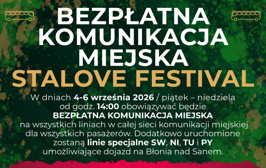 Zdjęcie do Bezpłatna komunikacja na STALOVE FESTIVAL!