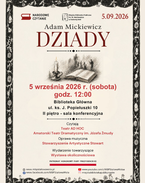 Narodowe Czytanie, teatry i &bdquo;Dziady&rdquo;