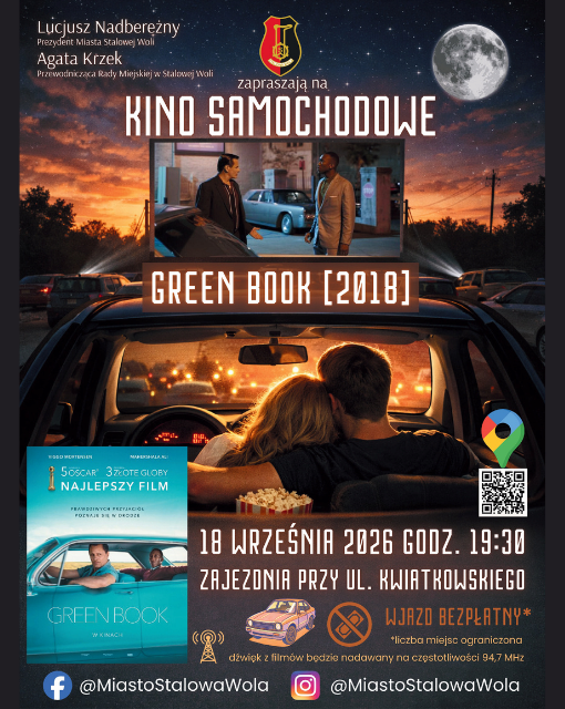 "Green Book" na ekranie kina samochodowego