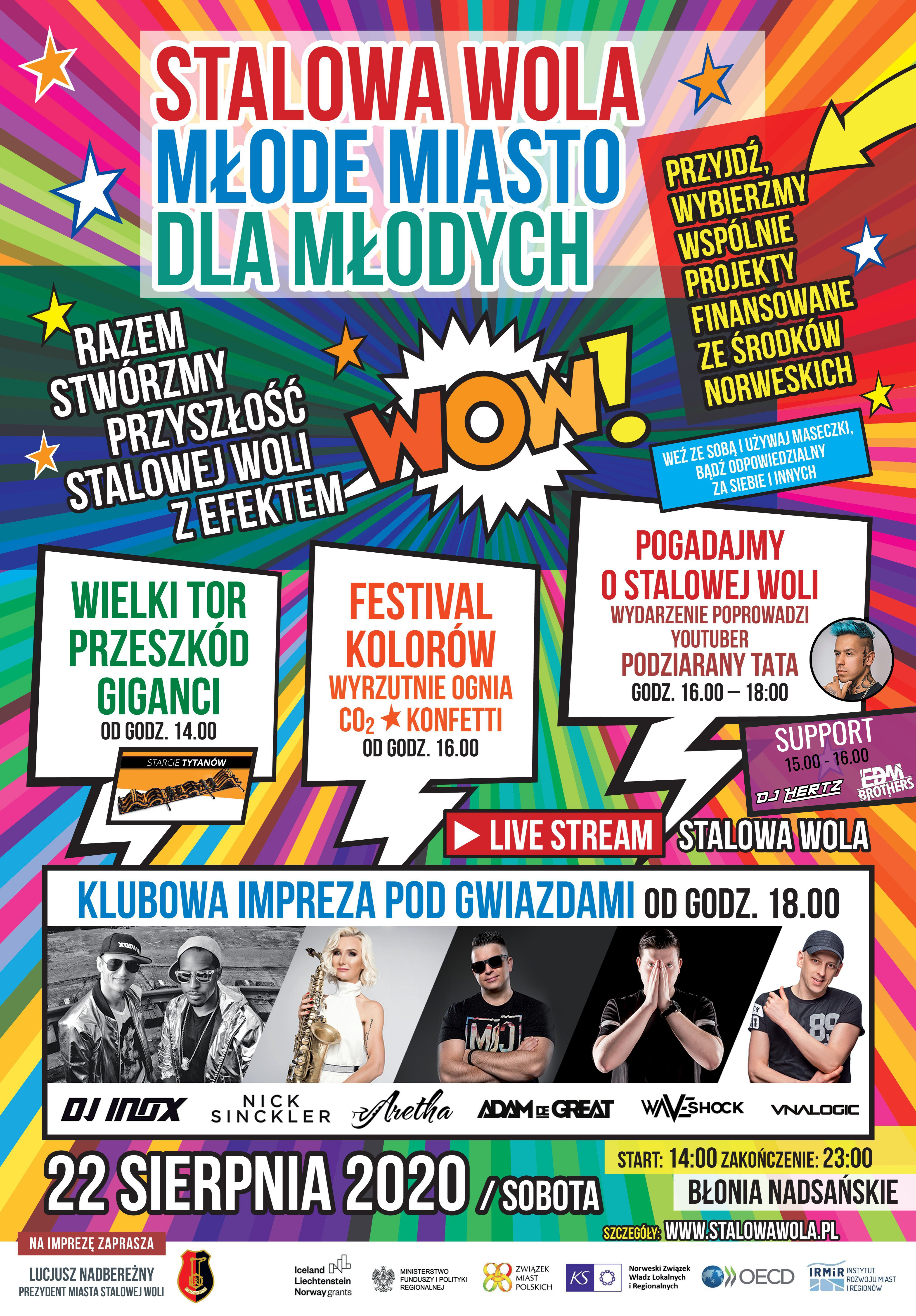 Miasto przyszłości plakat impreza dla młodych