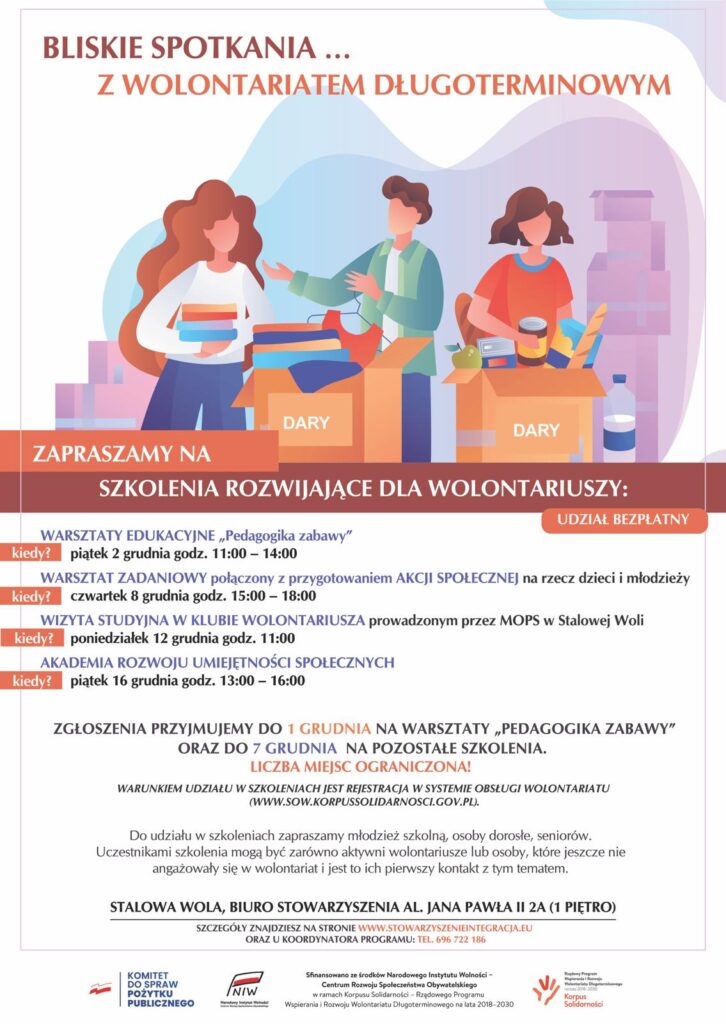 Szkolenia dla wolontariuszy