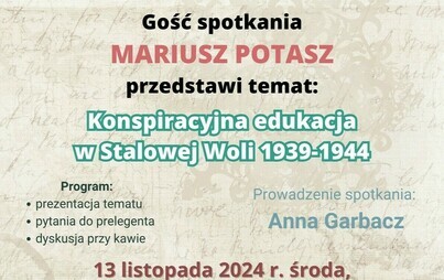 Zdjęcie do Spotkanie miłośnik&oacute;w Kafejki Historycznej w MBP im. M. Wańkowicza w Stalowej Woli