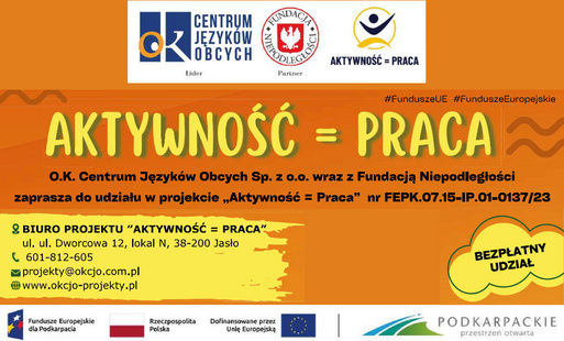 Zdjęcie do &bdquo;Aktywność = Praca&rdquo;