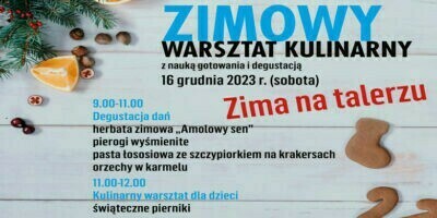 grafika promująza zimowy warsztat w Zieleniaku