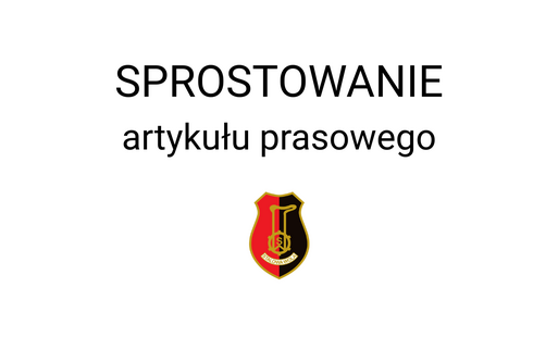 Zdjęcie do Sprostowanie do artykułu &bdquo;Pogotowie poza szpitalem. Będą stacjonować na ulicy COP 6&rdquo; 
