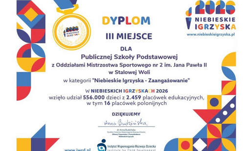 Zdjęcie do Niebieskie Igrzyska w Stalowej Woli z og&oacute;lonopolską nagrodą dla szkoły i miasta