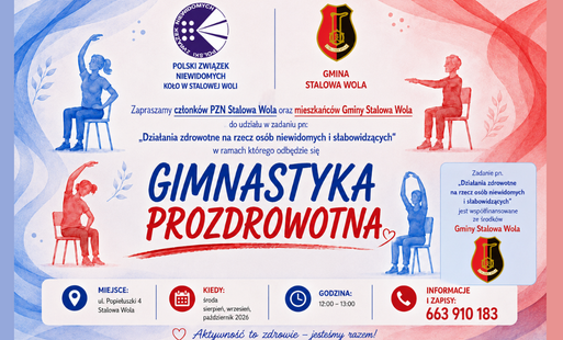 Zdjęcie do Gimnastyka prozdrowotna dla os&oacute;b niewidomych i słabowidzących. Trwają zapisy na bezpłatne zajęcia