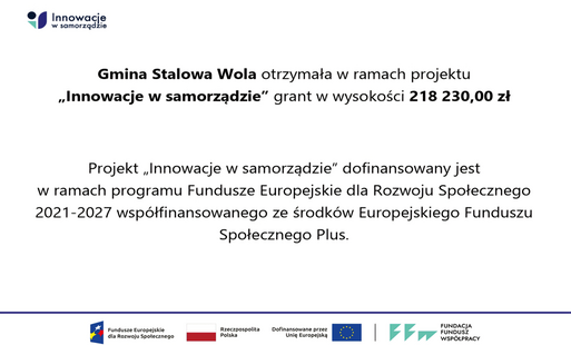Zdjęcie do Gmina Stalowa Wola rozpoczyna realizację grantu  &bdquo;Innowacje w samorządzie&rdquo;