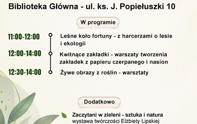 Zdjęcie do Zielone Spotkanie Sąsiedzkie w MBP im. M. Wańkowicza w Stalowej Woli