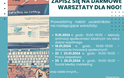 Zdjęcie do Wystartował kolejny pakiet warsztat&oacute;w dla NGO